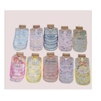 Set de 5 Baberos Plastificados para Niña