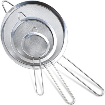 Set de 3 Coladores de Acero Inoxidable