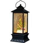 Lámpara Farol Navideña con Centro Liquido