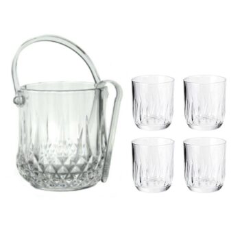 Set Hielera + Vasos de Vidrio