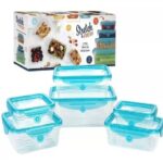 Set de 6 Contenedores con Tapa para Alimentos