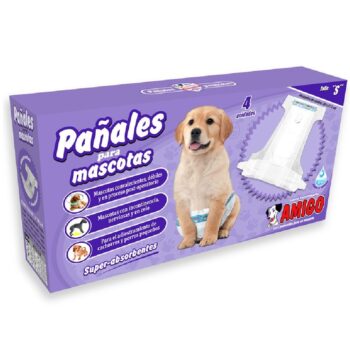Pañales para Mascotas Súper Absorbente Talla S