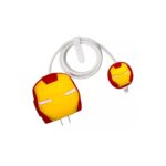 KIT PROTECTOR DE CARGADOR Y CABLE DE IPHONE 20W IRON MAN