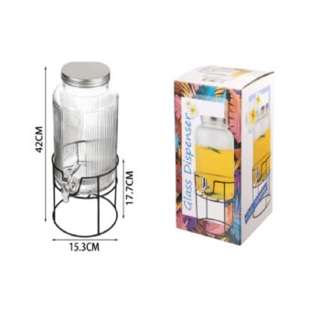 Dispensador De Agua De Vidrio 6L + Base