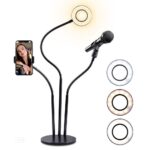 Aro Anillo Luz Led 10cm + Soporte Celular