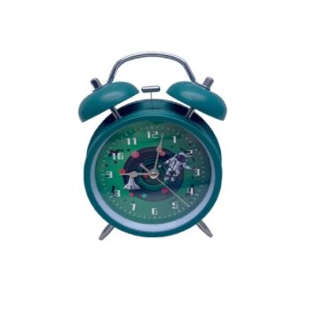 Reloj De Mesa Astronauta Con Alarma Color Verde