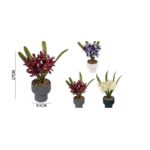 Maceta Con Flores Artificiales