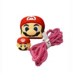 KIT PROTECTOR DE CARGADOR Y CABLE DE IPHONE 20W MARIO BROSS