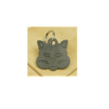PLACA PARA COLLAR DE MASCOTAS MODELO GATO
