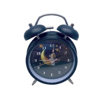 Reloj De Mesa Astronauta Con Alarma Color Negro