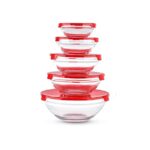 Set Bowl Organizador de Vidrio 5 Pcs