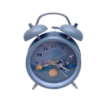 Reloj De Mesa  Astronauta Con Alarma Color Gris