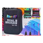 PLUMONES DUAL BRUSH 168 PIEZAS DOBLE PUNTA