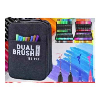 PLUMONES DUAL BRUSH 168 PIEZAS DOBLE PUNTA