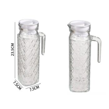Jarra De Vidrio Diamante 1000ml
