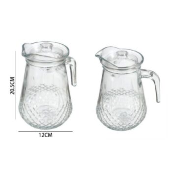 Jarra De Vidrio Con Textura 1300ml