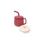 VASO DE SILICONA CON PORTA SNACK PARA NIÑOS