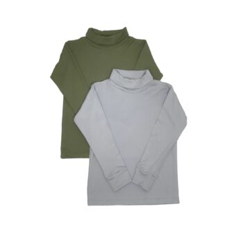 CAFARENA ALGODON PACK x 2 PLOMO Y VERDE MILITAR TALLA 12