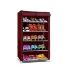 Zapatera Armable de 5 Niveles - Guinda