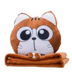 Peluche Almohada y Manta Animado Marrón
