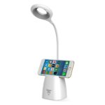 Lámpara Led Escritorio Recargable Porta Lapicero Y Celular