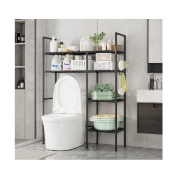 Organizador De Baño De 2 Pisos Color Negro