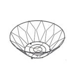 Cesta de Metal para Frutas Diseño de Rombos