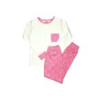 PIJAMA NIÑA ANIMAL PRINT ROSA TALLA 12