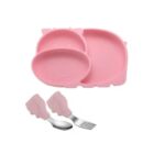 Plato de Silicona en forma de Vaquita para Niña