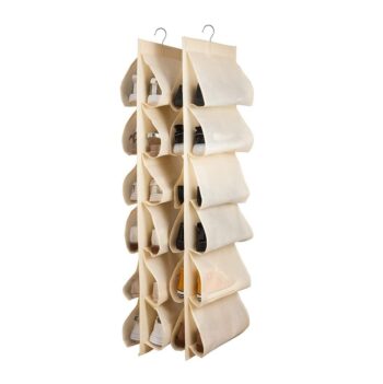Zapatera Colgante de 6 Pares Crema