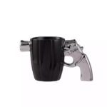 Taza Creativa de Cerámica Revolver 3D