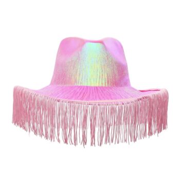 Sombrero Vaquero con Fleco Rosado