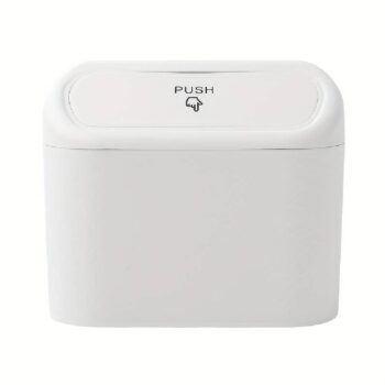 Basurero Portátil para Auto Blanco