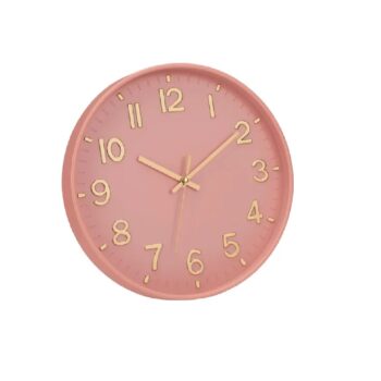 Reloj De Pared Clasico Rosado