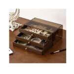 Organizador De Joyas 3 Niveles Color Nogal