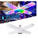 Foco Led con Parlante Bluetooth Tipo Ventilador
