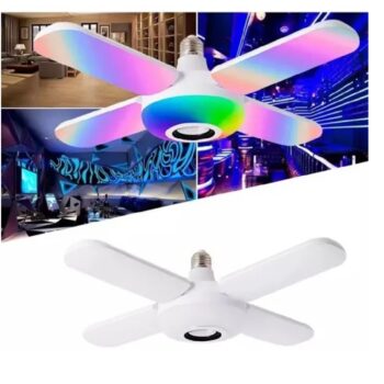Foco Led con Parlante Bluetooth Tipo Ventilador