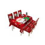 Juego Mantel Navideño para Mesa y 6 Sillas