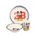 Set De Vajilla 3 Piezas para Niños - Mickey Mouse