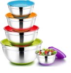 Set Bowls Acero Inoxidable 10 Piezas con Tapas