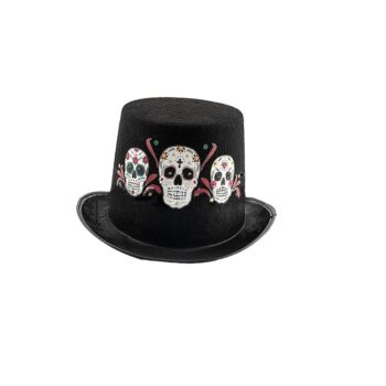 Sombrero de Copa con Calaveras