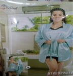 PIJAMA SATINADA DAMA CELESTE S , M , L