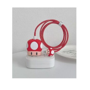 KIT PROTECTOR DE CARGADOR Y CABLE DE IPHONE 20W TOAD