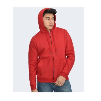 Polera con Cierre para Hombre Rojo Talla S