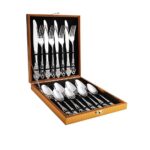 Set de 16 Cubiertos de Metal Plateado