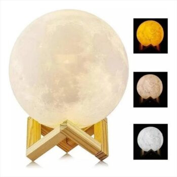 Lámpara Dormitorio Luna 3D Led Recargable - 15cm