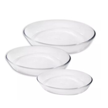 Set de 3 Fuentes Circulares de Vidrio