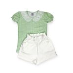 CONJUNTO NIÑA CUADROS VERDE TALLA 6