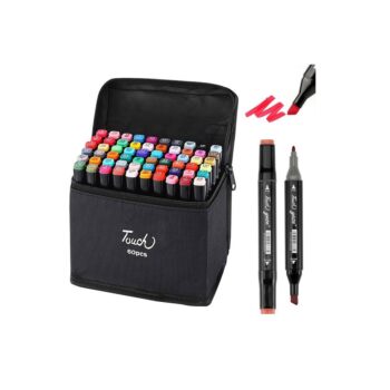 SET DE 60 PLUMONES DE DOBLE PUNTA