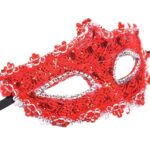 MASCARA DE ENCAJE DE FANTASÍA - ROJO